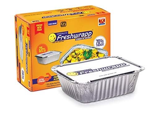 Freshwrapp Aluminium Containers - 250 ML - 25 Pieces - Pack of 1 (B091P4PQLM) Amazon Price History, Amazon Price Tracker