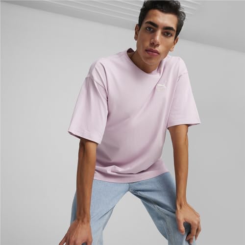 Image of PUMA Mens Better Classics Oversized Logo Crew Neck Short Sleeve Casual Tops Casual