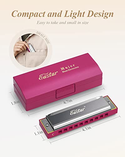 Eastar Major Blues Harmonica Diatonique, 10 Trous C Key Débutant Harmonica pour Enfants Enfants Adultes Étudiants, avec… - Les Beatles, Paul McCartney, John Lennon, RIngo Starr, George Harrison Eastar Major Blues Harmonica Diatonique, 10 Trous C Key Débutant Harmonica pour Enfants Enfants Adultes Étudiants, avec… – Image 4