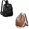 Uromee Women's Travel Backpack Purse – Vegan Leather Convertible Tassel Shoulder Bag, Brown - View #11
