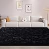 Amazon.com: Soft Black Rugs for Bedroom Living Room, 6x9 Feet Modern ...