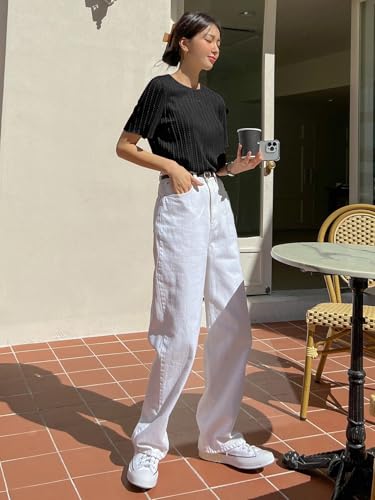 Image of GRECIILOOKS Women's Poly Cotton Regular Fit Crop Top, Loose Fit Oversized Shirts & Stylish Korean Tank Tops for Summer Wear (Available in Plus Size)