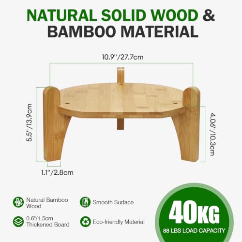 Image of Drink Dispenser Stand, 11-inch Inner Diameter Bamboo Wood Water Dispenser Stand, 3-5 Gallon Beverage Dispenser Holder Water Crock and Other Water Jar