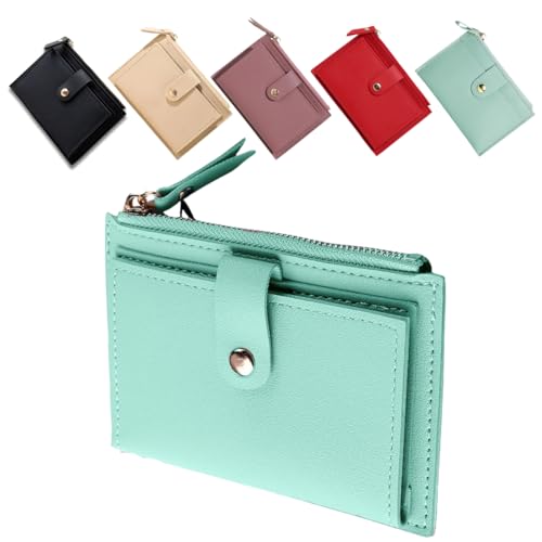 Carteira Feminina Porta Cartão bolso para moedas com zíper em Couro PU modelo pequeno, cartões de crédito, slim luxo.