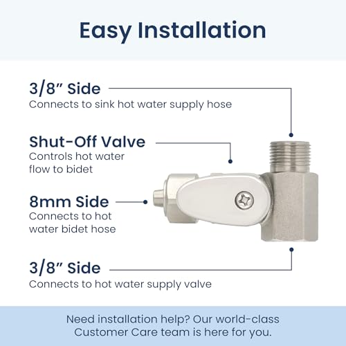 Adaptateur eau chaude bidet LUXE contre les fuites de WC - 6