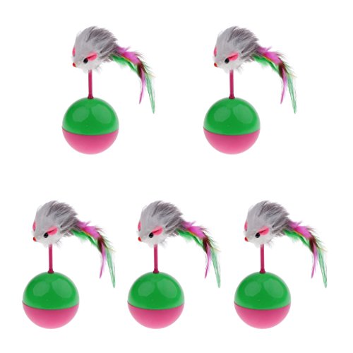 Homozy Brinquedo divertido para gatos com penas