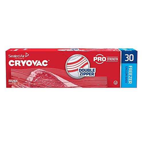 Diversey-100946912 CRYOVAC Resealable Double Zipper Gallon Freezer Bags (30 Bags)
