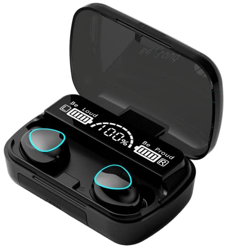 TWS Bluetooth Earbuds Wireless Earbuds Bluetooth 5.1 Headphones Wireless Earphones, Stereo IPX7 Waterproof Wireless Earphones with 2000mah LED Display Charging Case/Box