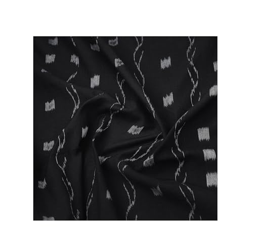 Image of Premium Sambalpuri Ikat Weave Pure Handloom Cotton Shirt Fabric Authentic Odisha Traditional Tie-Dye Craft, Soft & Breathable Natural Cotton Material for Custom Tailoring, Casual & Formal Wear
