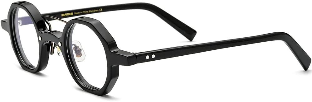 HEPIDEM Acetate Glasses Frame Men,Round Optical Eyeglasses Women Vintage Retro Eyewear 9153 - Image 5