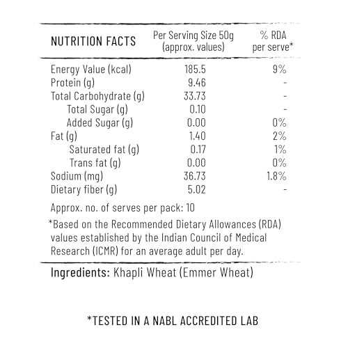 Image of JIWA healthy by nature Pure Khapli Wheat Dalia | Cooks In 15 Minutes | Broken E Mmer Daliya | Low GI | Suitable For Diabetics | 500 G (Pack of 5)