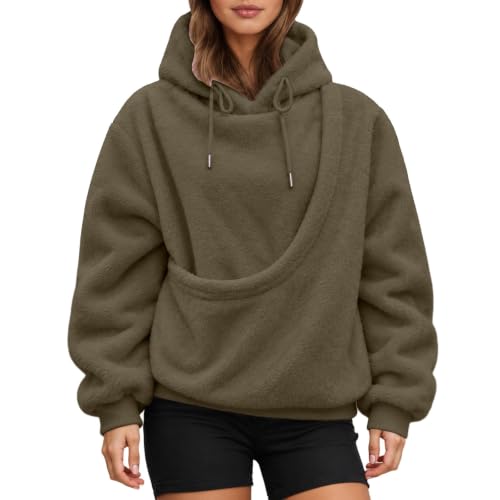 CHRANFSN Pet Pouch Hoodie,Hoodie with Dog Pouch,Cat Hoodies with Pouchs,Pet Carrier Holder Long Sleeve Pullover Tops Olive Large — view 4
