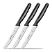 KLARA Solingen Couteau à pain 3 ou 6 couteaux de table, couteau à petit-déjeuner, couteau à tomates (noir, 3)
