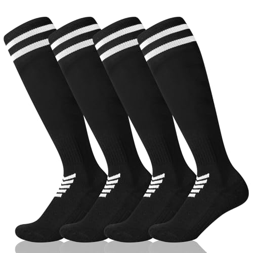 Zuimei 4 Pairs Kids Long Breathable Football Socks