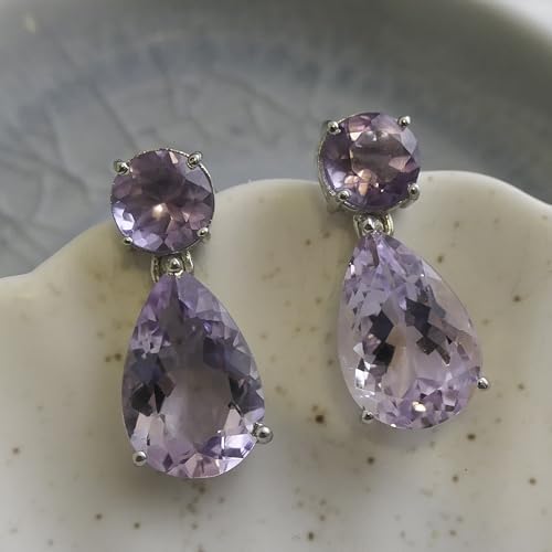 Boucles d'oreilles améthyste pour sublimer vos tenues de soirée avec des pierres violettes
