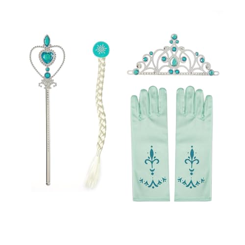 Sincere Party Girl's Elsa Princess Costume Accessories Fancy Dress Up Cosplay Exquisite Match Sets, 3-8 Years