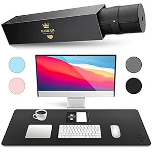 HAMZAM® Schreibtischunterlage mit integr. Mauspad-Funktion -90x40xm- Premium Qualität – Schreibunterlage für Homeoffice…