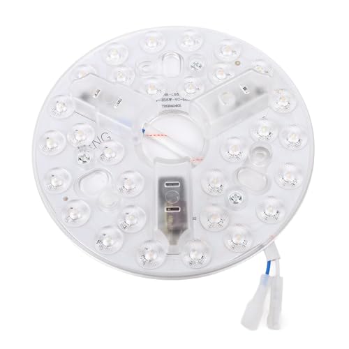 OVAQUIXI Reemplazo de Luz LED del Ventilador de Techo 5.3 Pulgadas 15W 3CCT 3000K 4200K 6500K Función de Memoria Dimmable Base de Aluminio con Control Remoto para la Lámpara de Pared de