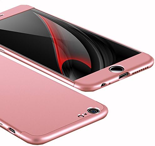 iPhone 6S Case, iPhone 6 Case, Ranyi [Full Body 3 in 1] [Slim & Thin Fit Tightly] [360 Degree Protection] Hybrid Bumper 3 in 1 Electroplated Hard Case for Apple iPhone 6/6S (4.7 inch), Rose Gold