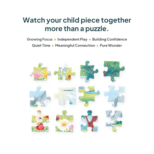 Image of Unicorns and Meadows Jigsaw Puzzle | 48 Pieces | Ages 4, 5, 6, 7 Years | Premium Montessori Toy & Quiet Time Activity | Birthday Gift or Return Gift for Kids