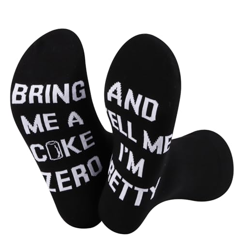TSOTMO 2 Pairs Soda Novelty Socks Drinks Merch Drinks ZERO Soda Lovers Gift for Drinker Drinking Gift (US Alpha One Size Regular Short Drinks ZERO)
