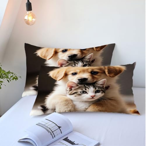Housse de couette 90x190 cm chien jaune, le cadeau de lit idéal - 6