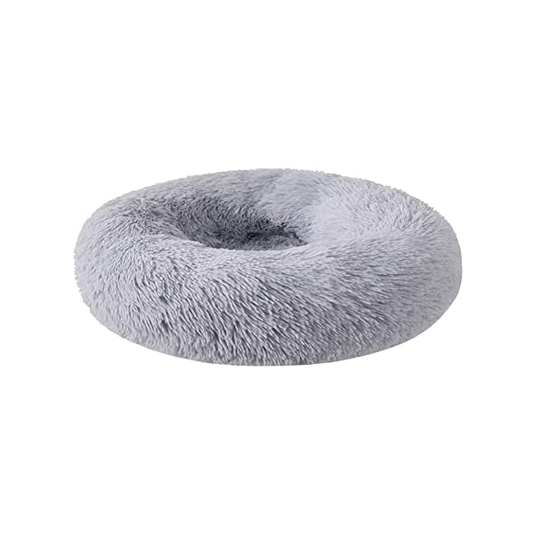Zhoothyomiru Hundebet Katzenbett Donut Plüsch Haustierbett für Katzen und Hunde Rundes warme weiche Bequeme Hundehütte Hundesofa Katze Schlafen Bet 45cm