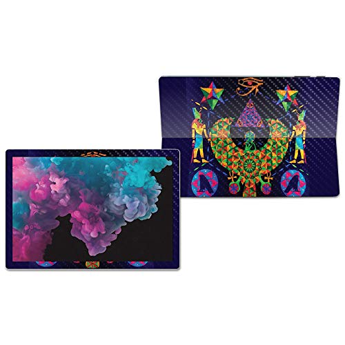 Image of MightySkins Carbon Fiber Skin for Microsoft Surface Pro 6 - Egyptian Geometry | Protective, Durable Textured Carbon Fiber Finish | Easy to Apply, Remove, and Change Styles | Made in The USA