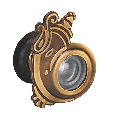 Ultra Clear 180 Degree Door Eye/Viewer (Antique Brass Finish) Ganesha Model for Safe and Secure Home
