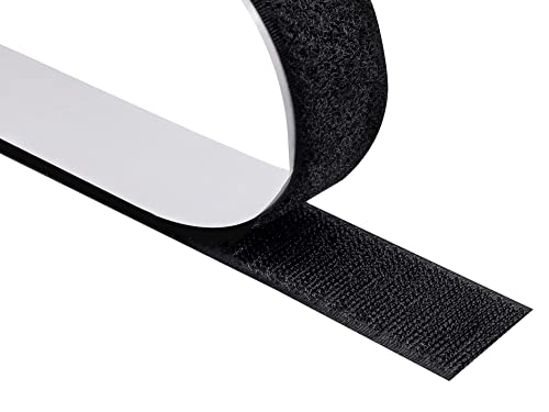 KLEBASTO Klettband selbstklebend | extra stark | Klettband zum Kleben | Set Hakenband & Flauschband | Profi Qualität (Schwarz 10mm x 3 m)