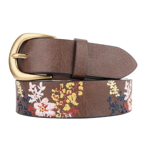 Women's Vegan Leather Belts for Jeans Dresses Pants,1.1