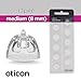 Genuine Oticon Hearing Aid Domes Minifit Open 8mm (0.31 inches - Medium), Oticon Branded OEM Denmark Replacements, Authentic Accessories for Optimal Performance -1 Pack/10 Domes Total