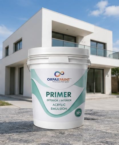 Image of Acrylic Emulsion Primer | Interior & Exterior Wall Primer | Water-Based Acrylic Primer | Excellent Coverage | Strong Adhesion | Low VOC | 10 Ltr