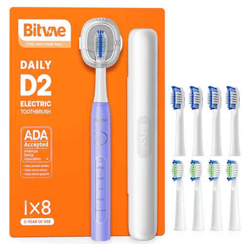 Brosse à dents électrique rechargeable dotée de 8 têtes interchangeables