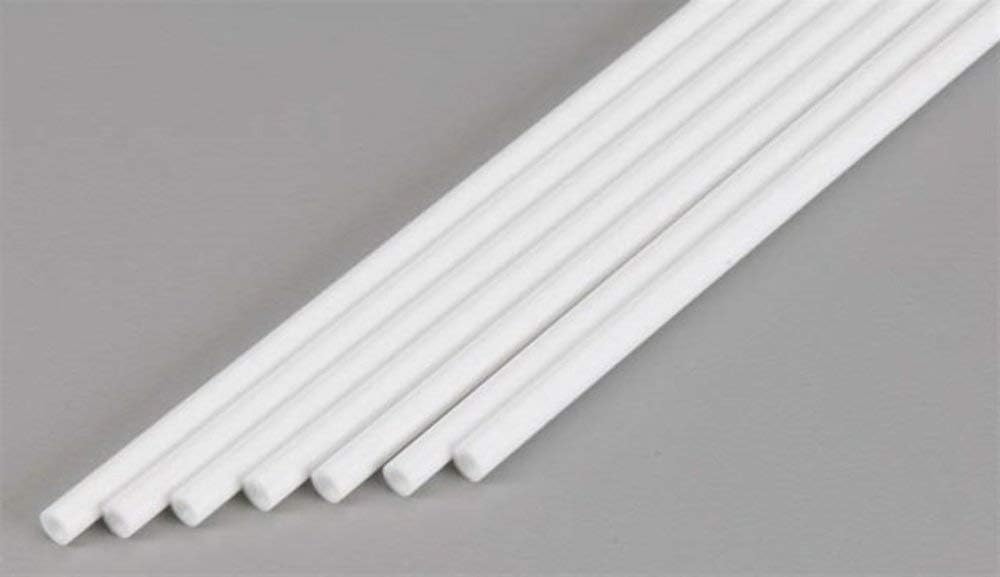 EVERGREEN Lot De 4 Tubes Ronds Polystyrène Blanc – 35 Cm X 4,0 Mm – Modélisme, Maquettes, Artisanat – Multicolore