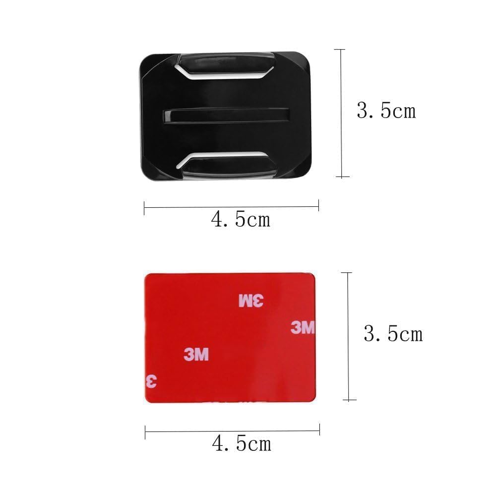 Action Pro 2 x 3M 2 Curve Adhesive Sticky Mount Compatible with GoPro Hero 13 12 11 10 9 8 7 6 5 4 3+ 3 SJCAM Yi 4K Eken Noise Play and Other Action Cameras 1