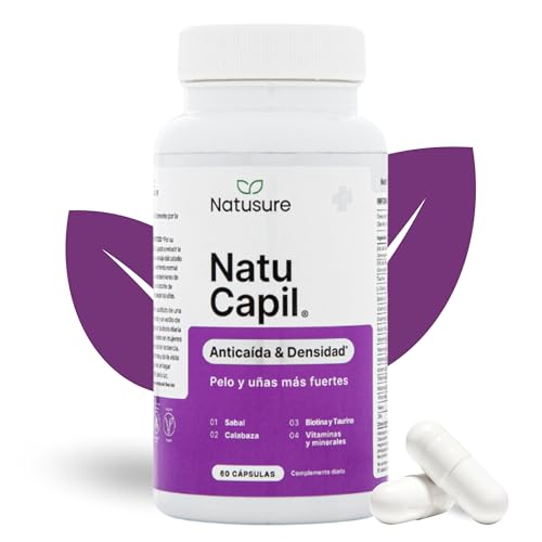 Natusure - Natucapil | Biotina para el Cabello + Vitaminas para el Cabello B, C, E y D | Anticaida...