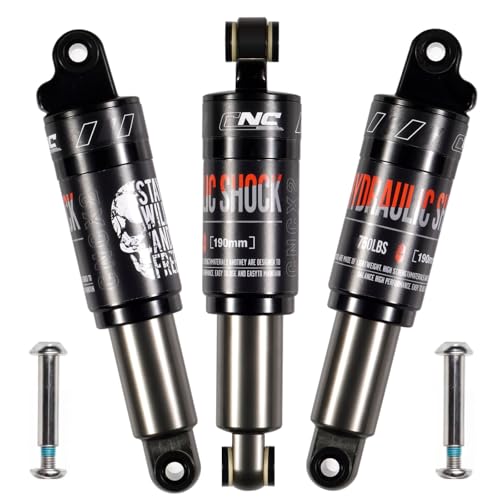 CNCLOL Mountain Bike Rear Shock 120mm/125mm/150mm/165mm/185mm/190mm/200mm,Bicycle Shock Absorber- Hydraulic Rear Suspension Shock for Mtb/Mtn/ebike/Dmn.