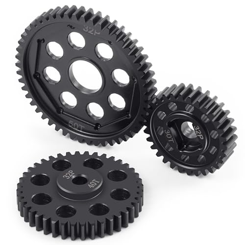 BRKRC Steel Transmission Gear 50T/40T/30T Trans Gears for Losi 1:4 Promoto
