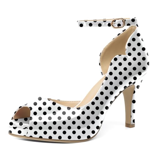 Image of AUMOTED High Heels Pumps Platforms Shoes for Party Daily 3.4 inch Dressy Pumps