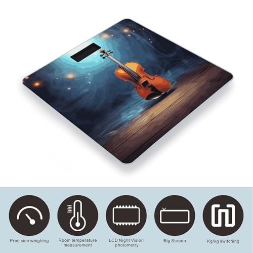 Báscula digital de baño con pantalla LCD y cinta métrica miniatura 3