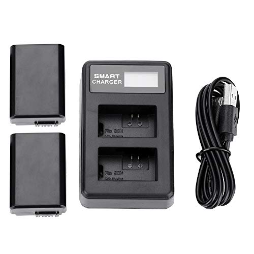 Cargador NP-FW50 EMUKOEP con pantalla LCD y doble batería para cámaras Sony Alpha
