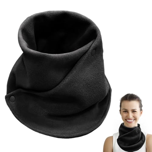 Double Buttons Warmer Neck,Warmer Winter Polar Fleece Neck Gaiters,Solid Color Scarves for Skiing Cycling