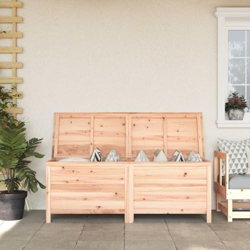 Nqyjm Arcón de jardín Madera Maciza Abeto 150x50x56,5 cm Baúl de Almacenaje para Jardín para Ordenación en Patio y Terraza
