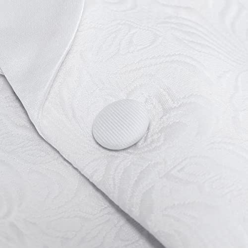 YFFUSHI Men's 2 Piece Jacquard Suits Tuxedo 1 Button Shawl Collar Party Dinner Wedding Suit4