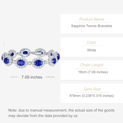 14K Gold Tennis Bracelets for Women Exuding Elegance with Sapphire and Moissanite, A Toast to September Birthdays with Classic Beauty2