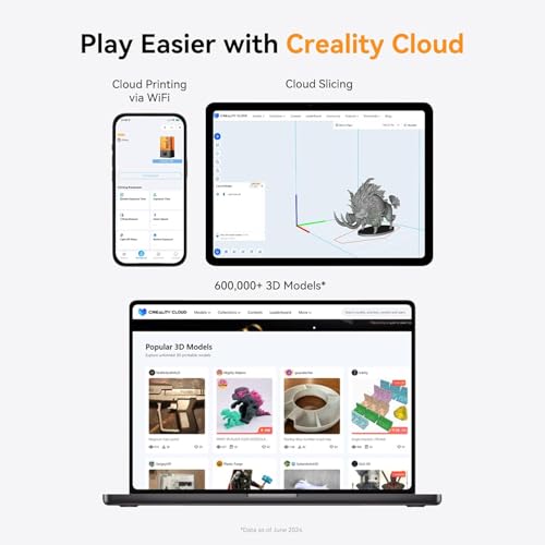 Image of Creality Resin 3D Printer for Kids and Beginners, HALOT R6 Fully Assembled, Upgraded Light Source with High-Precision Printing, LCD Monochrome Screen Simple Workflow 3D Resin Printers
