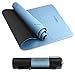 Homtiky Esterilla Deporte, Esterilla Yoga Antideslizante con Material ecológico TPE, Yoga Mat 6MM Azul Grisáceo Diseñado para Entrenamiento Físico con Correa de Transporte y Bolsa