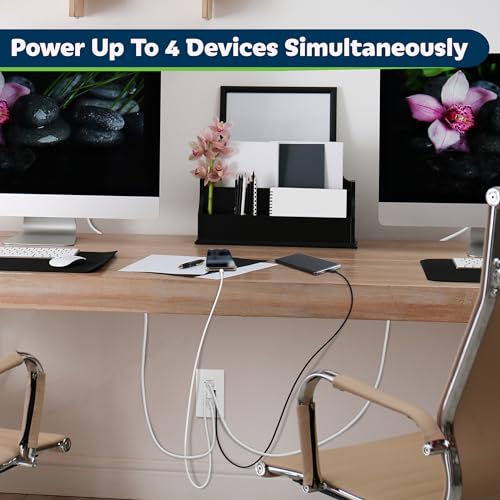 TOPGREENER USB Outlet, Type C & Type A USB Wall Outlet, 20 Amp Tamper-Resistant Receptacle, Charging Power Outlet with USB Ports, Wall Plate Included, UL Listed, TU22036AC-W-6PCS, White, 6 Pack