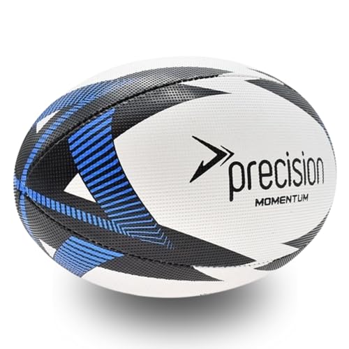 Precision Momentum Rugby Training Ball, Premium Rubber, Hand-Stitched, All-Weather Grip, Extra Strong - Image 2